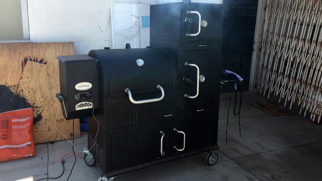 The smoker we use to BBQ at the office.